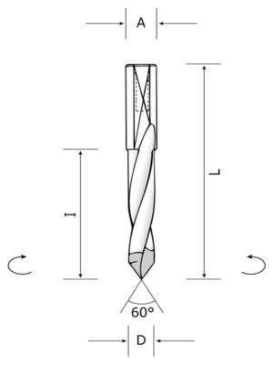CDO:PHM16 - Carbide through bore drill with quick shank 10X24mm