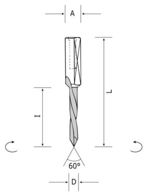 CDO:PHM17 - High performance carbide through bore drill with quick shank 10X24mm