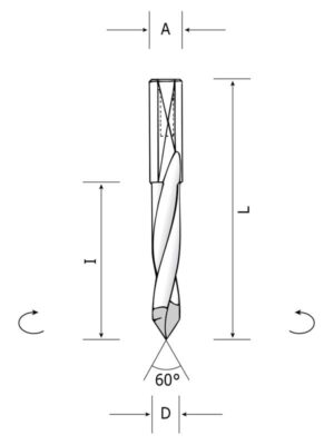 CDO:PHM25 - Carbide through bore drill with quick shank 10X30mm