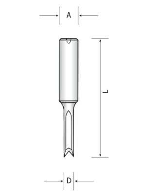 CDO:PMS03 - HSS mortise bit Z2 shank 16X50mm