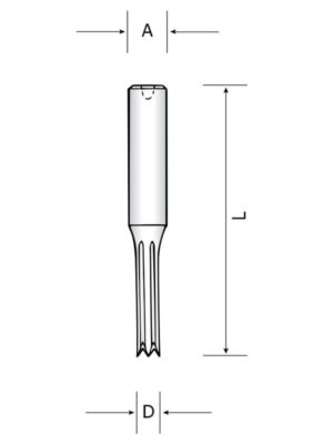 CDO:PMS05 - HSS mortise bit Z4 shank 13X50mm