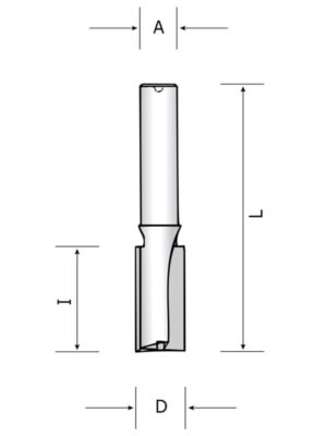 CDO:PPS06 - Carbide tipped router bit Z2 shank 12X50mm