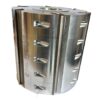 Light alloy planing cutterhead with HSS knives