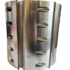 Light alloy planing cutterhead with HSS knives