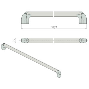TUBOLAR HANDLE  ETH.35-1000 SCM code 2712911800D
