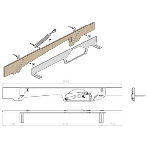 NR. 1 LIFTING SUPPORT H = 110  (LEFT) SCM code 2766121249C