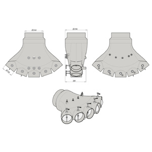 ASS.COLLETTORE ASPIRAZIONE 5 USC.D=250 (P.E.ROTAZ) SCM code 2766131913D