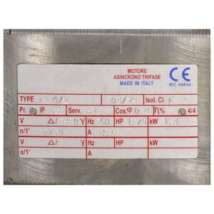 MOTORE FRESATO 95 - TESTE VERTICALI 50 HZ SCM code 2791412106D
