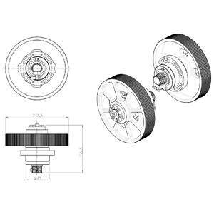 PHM - TRASMISSIONE PIGNONE Z=20 M=1.5 PUL Z=147 SCM code 2793308001H