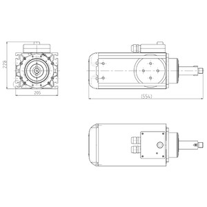 MOTOSPINDLE 205X175 13KW D=40 L=93 SCM code 2974720003G