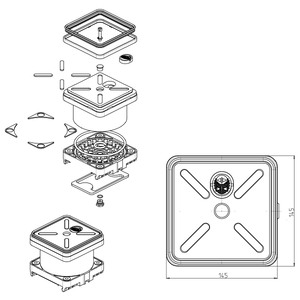 ASS.VENTOSA 145X55 H=110 ASSE X E Y TVMA SCM code 2991320436G