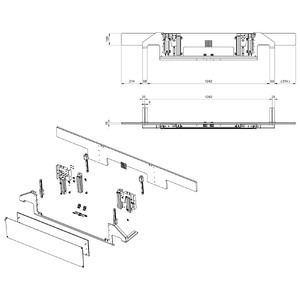 INNALZATORE DOPPIO MOVIMENTO DX E SX L=1865 H=110 SCM code 29L0001630L