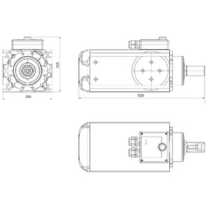 MOTOSPINDLE 175X205 8 KW D=40 L=75 HEXAG. SCM code 29L0010450H