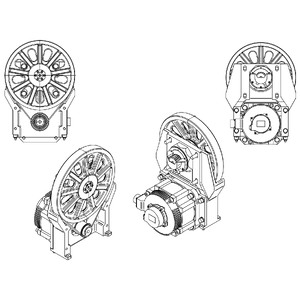 ASS. MOTORIDUTTORE MOT.30 R=1/6 CONFIG. U SCM code 29L0019556D