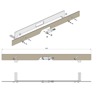 GRUPPO INNALZATORE BARRE L=1865 SX H=50-58 SCM code 29L0117118D