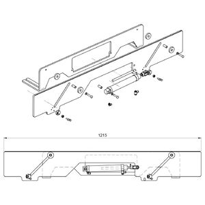 GRUPPO INNALZATORE BARRE L=1340 SX H=110-118 SCM code 29L0117504C