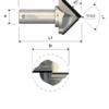 PPD43 PCD V-Groove Router Bit for Folding and 45° Chamfering Z2
